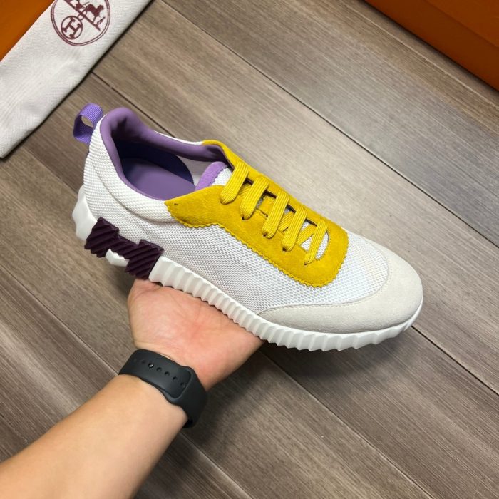 1:1爱马仕 (Hermes) 男士弹力运动鞋黄色