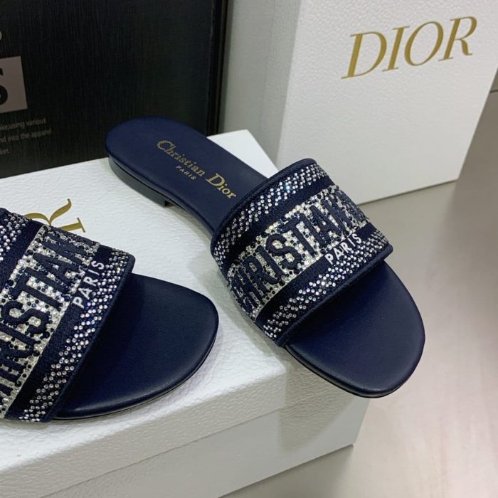 Christian Dior 女式 Dway 拖鞋蓝色 CD KCQ166ERC_S56B