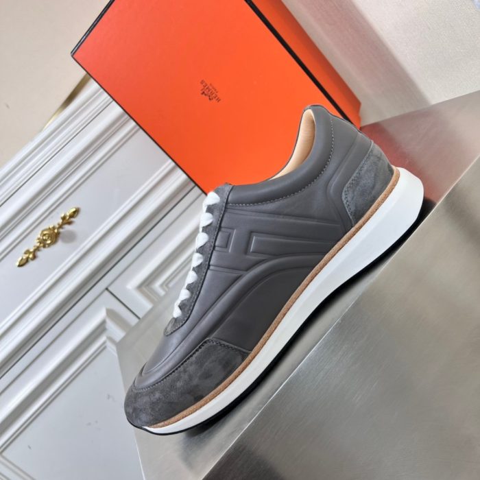 1:1爱马仕 (Hermes) 男士休闲运动鞋灰色
