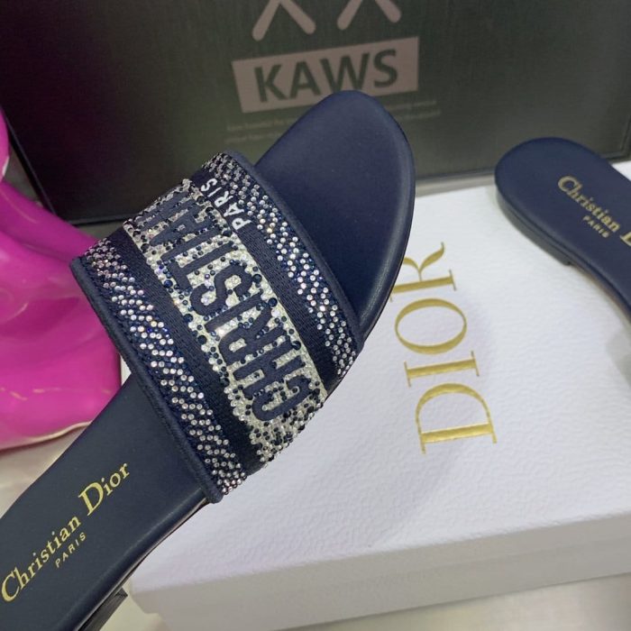 Christian Dior 女式 Dway 拖鞋蓝色 CD KCQ166ERC_S56B