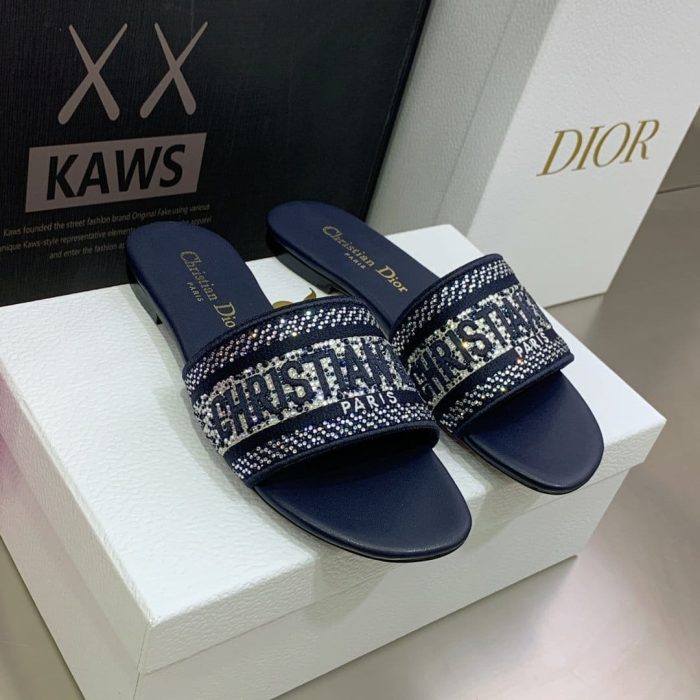 Christian Dior 女式 Dway 拖鞋蓝色 CD KCQ166ERC_S56B