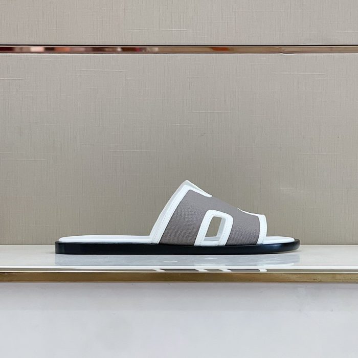 1:1爱马仕 (Hermes) 伊兹密尔 (Hermes) 男士凉鞋白灰色