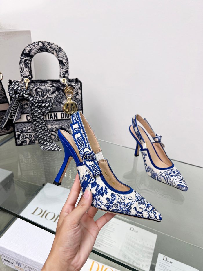 Christian Dior 女式 J'Adior 露跟高跟鞋亮蓝色 CD KCP762TJU_S60W