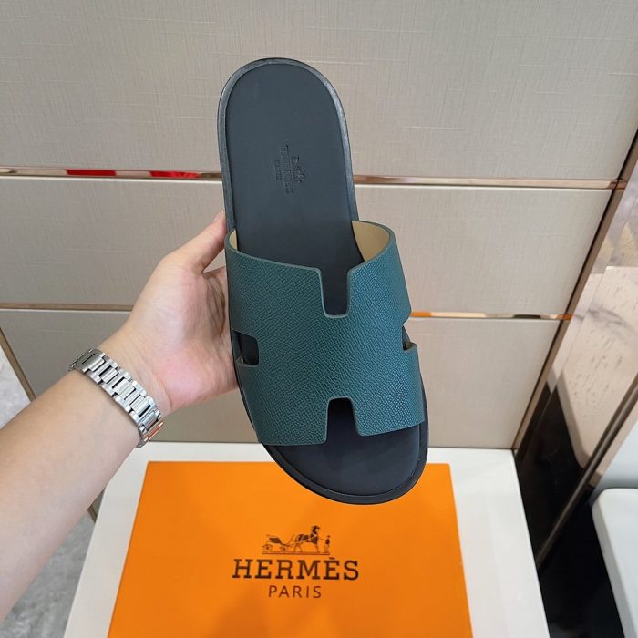 1:1爱马仕 (Hermes) 伊兹密尔男士凉鞋深蓝色