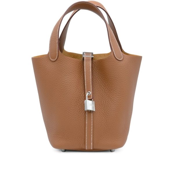 Hermes Gold Clemence Picotin Lock 18 Palladium Hardware