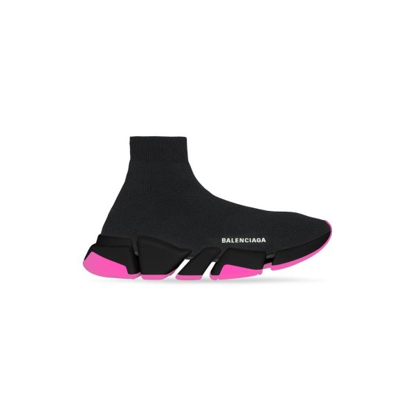 Womens Speed 2.0 Clear Sole Recycled Knit Sneaker  in Black