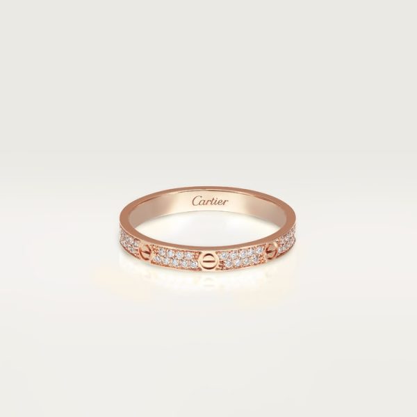 LOVE ring, mini model, paved