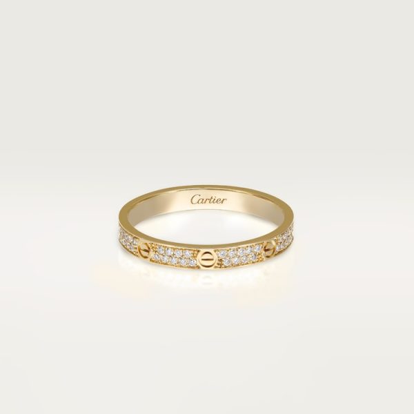 LOVE ring, mini model, paved