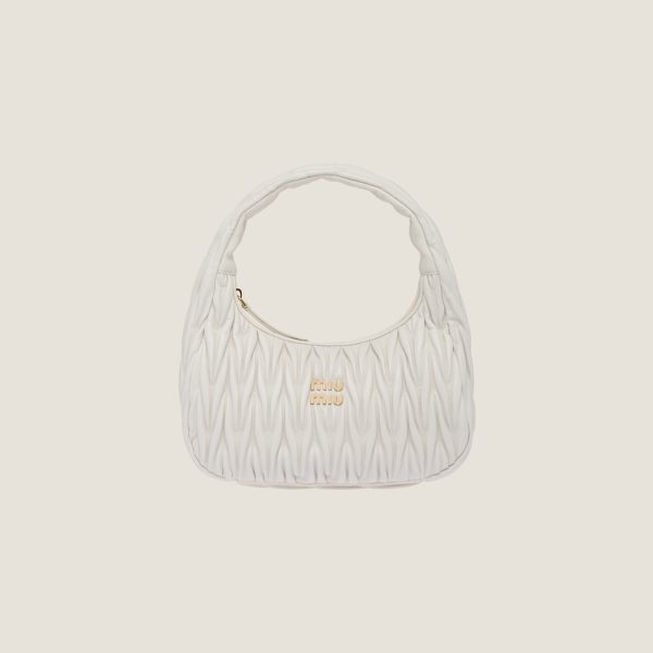 Large wander matelassé nappa leather hobo bag