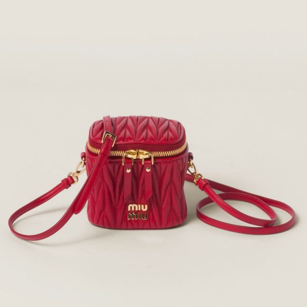 Matelassé nappa leather micro bag