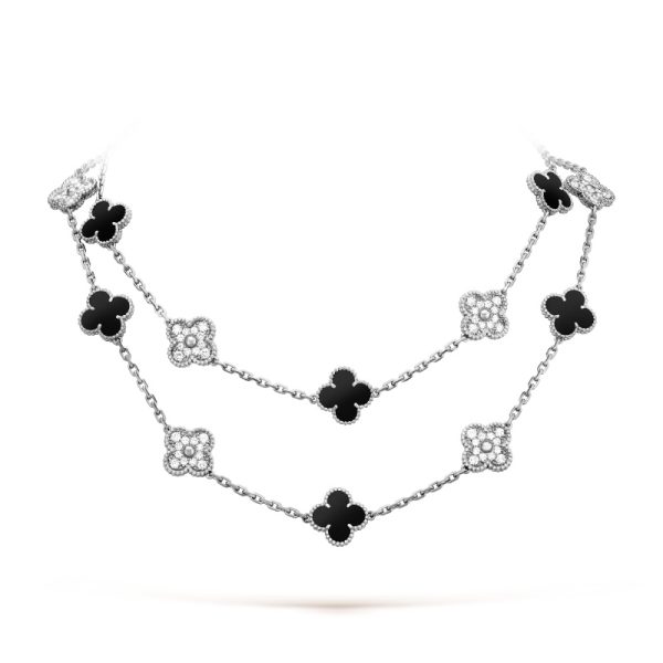Vintage Alhambra long necklace, 20 motifs