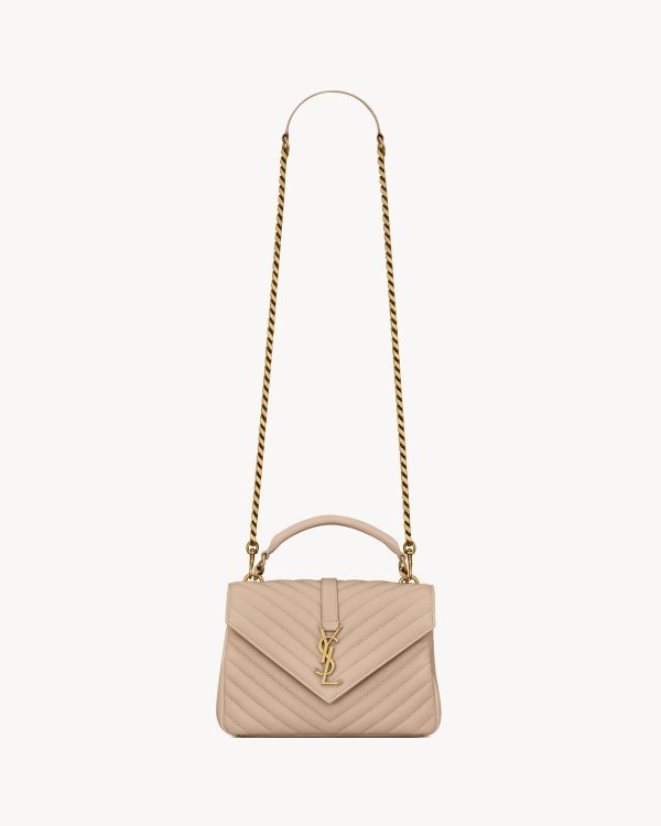YSL College Medium in Quilted Leather