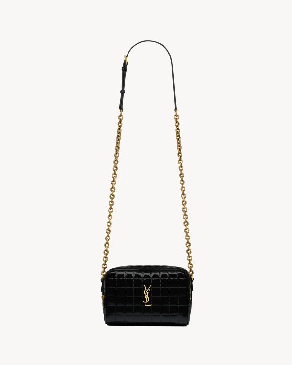 YSL Cassandre Matelassé Carré Camera Bag in Shiny Canvas